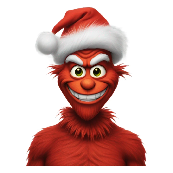 Red grinch sticker