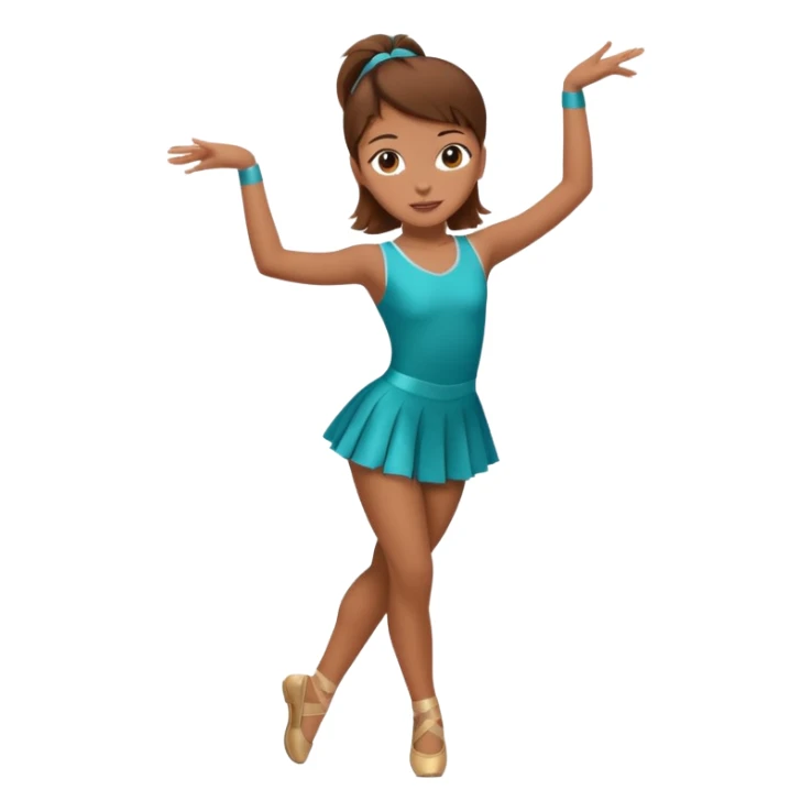 A preppy girl with brown hair and she is a Dancer sticker