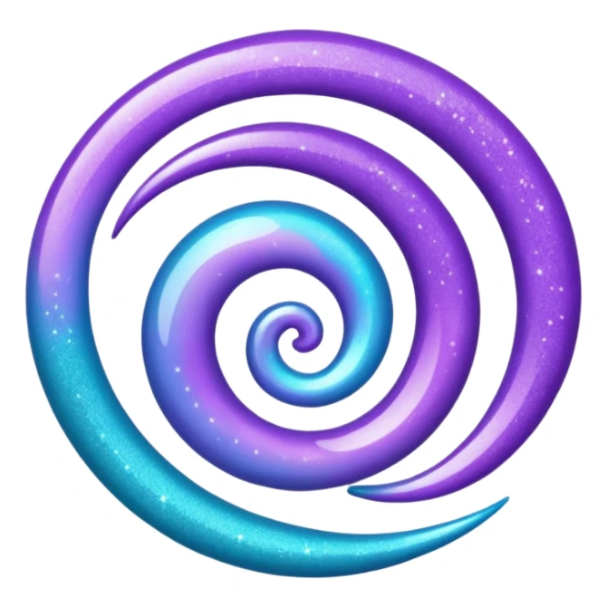 Glitter Purple and Cian Mark Check sticker