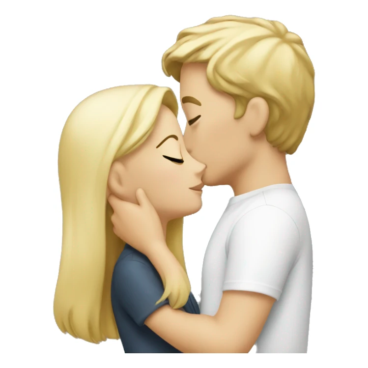 White brunette, kissing boy blonde sticker