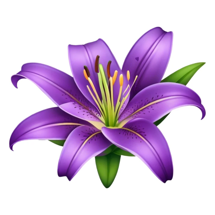 purple lilie flower sticker