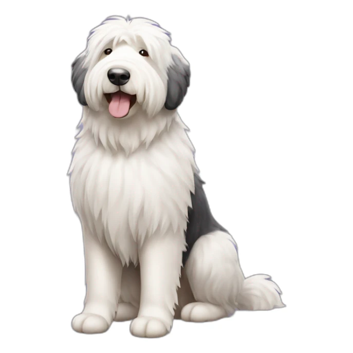 Dog old english sheepdog full-body sticker