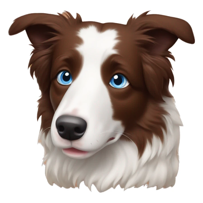 Red marble border collie blue eyes cozy in blanket sticker