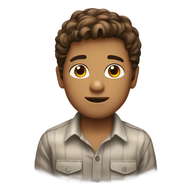 Brown haired boy in shirt sticker