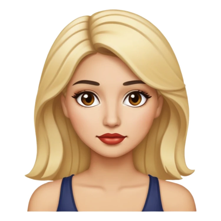 Pelo rubio piel clara y latina makeup sticker