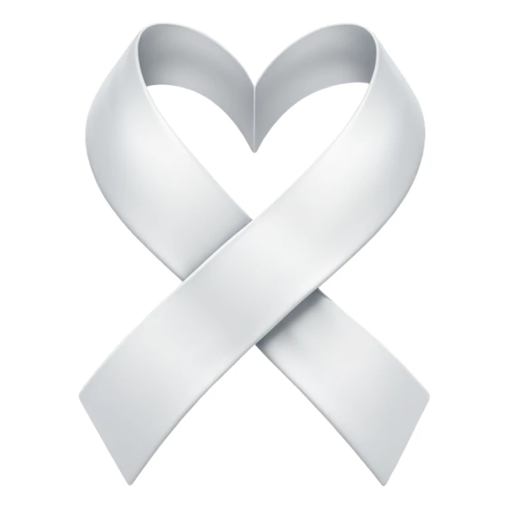 I want a white ribbon emoji sticker