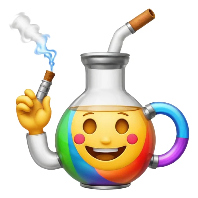 Emojy smoking bongs for text messaging sticker