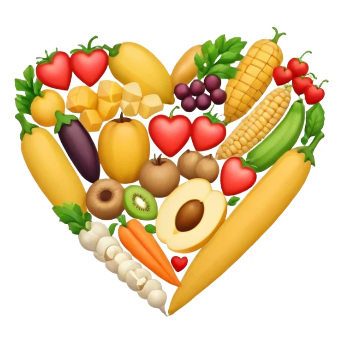 an emoji based on the words food and heart sticker