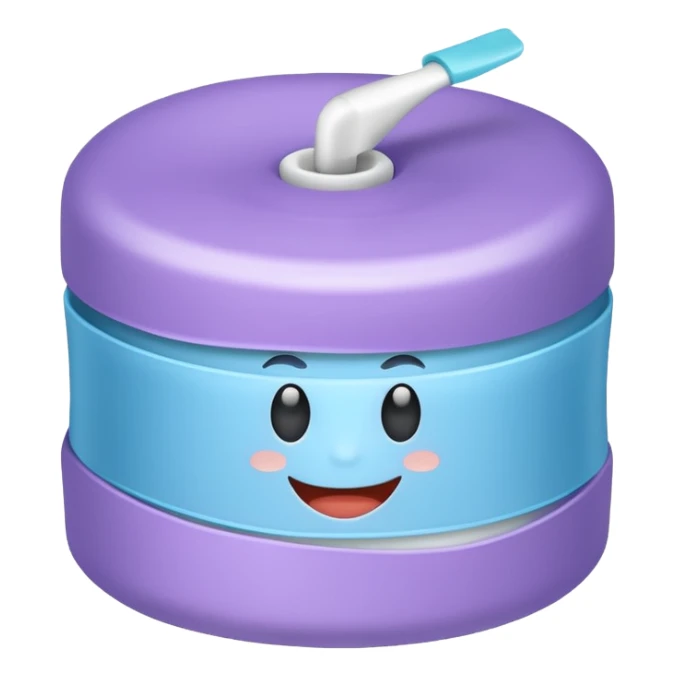 A roll of dental floss sticker