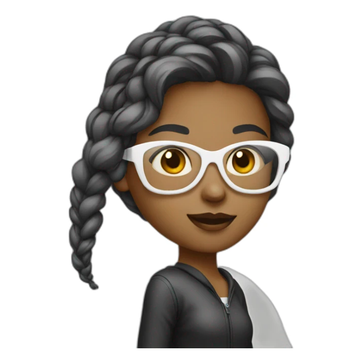 Girl-wearing-white-sunglasses sticker