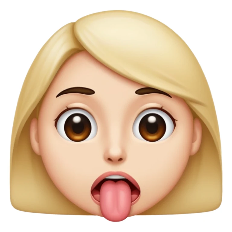 Roll eyes and Stick out tongue sticker