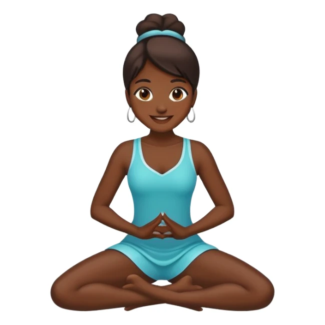 Dark skin tone beauty on both knees sticker