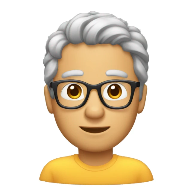 Menino de óculos e cabelos ondulados sticker