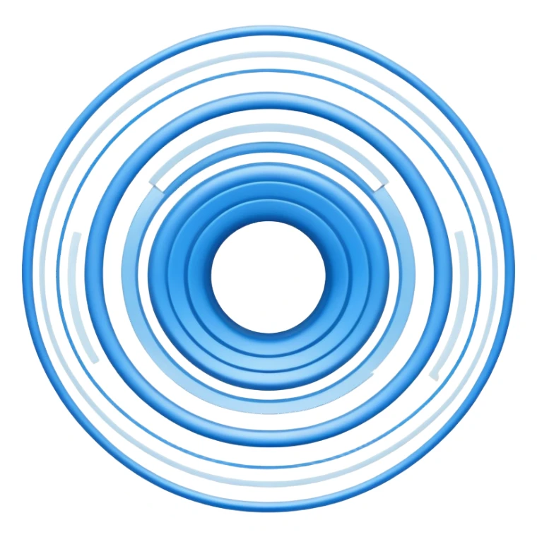 Sound waves radiating outward in curved lines, symbolizing audio, noise, or vibration — often depicted as concentric rings or speaker icon. sticker