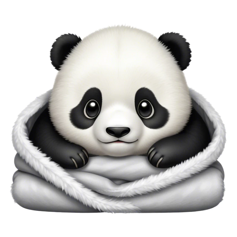 Baby Panda cozy in blanket  sticker