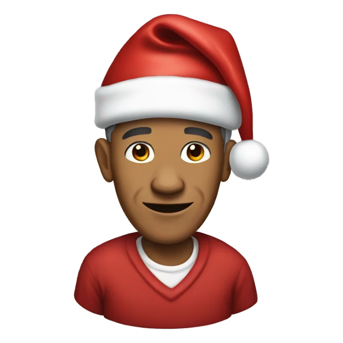 Obama wearing Santa Claus hat sticker