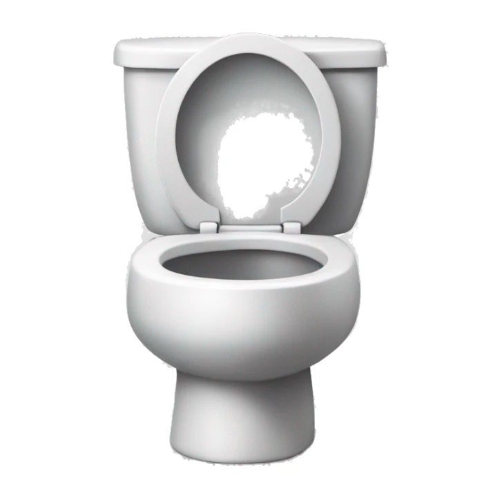 toilet with head stikking out sticker