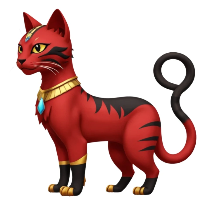 Litten-Bastet-Fakémon-hybrid-creature (full body)  sticker