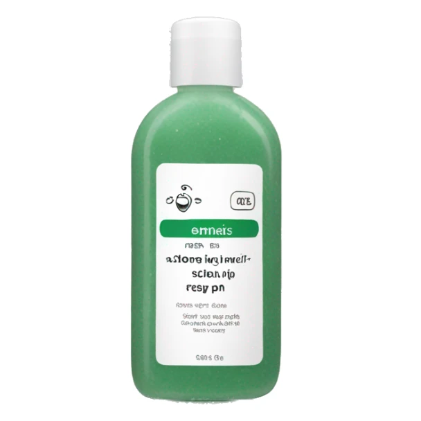 bottle of scalp scrub with label sticker