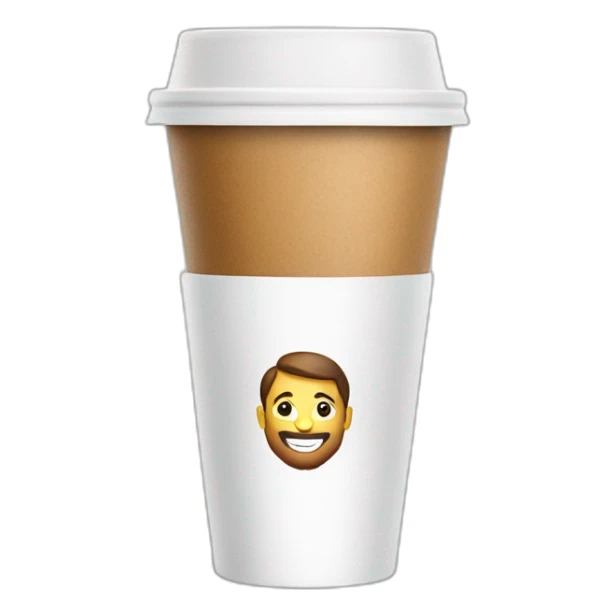 business portrait on a coffee to go cup sticker