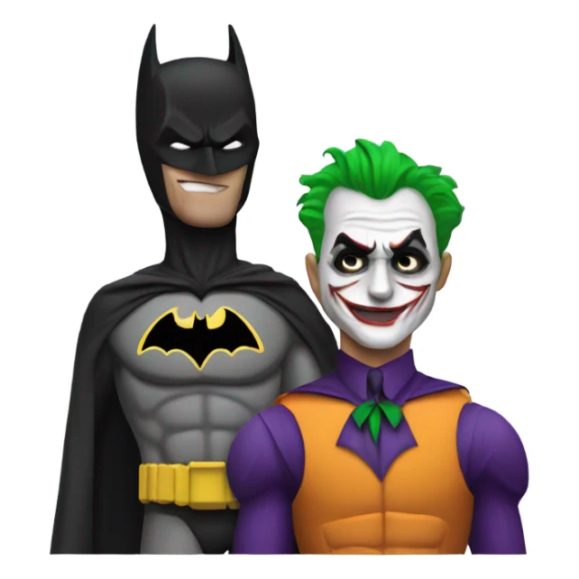 Batman giving the joker a low taper fade sticker