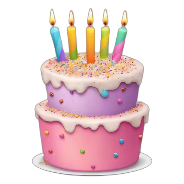 birthday cake, party, confetti, gifts, people sticker