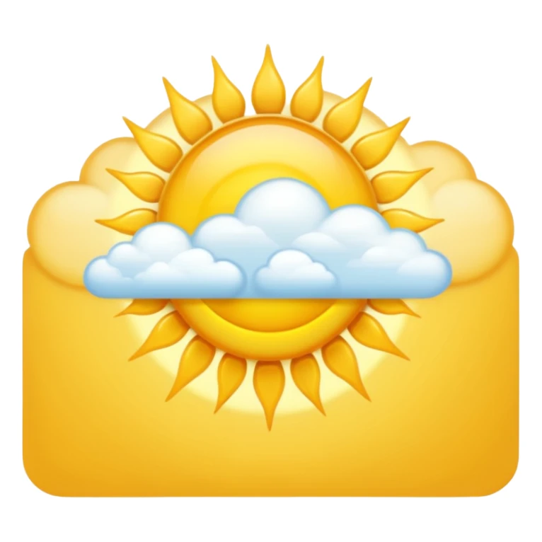Clear sunny day with bright golden sun sticker