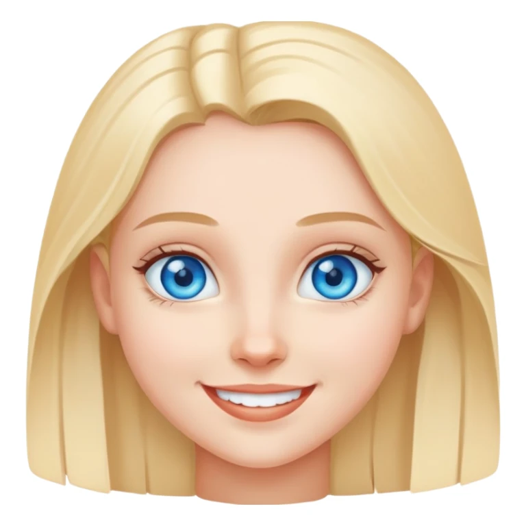 smiling girl with blue eyes sticker