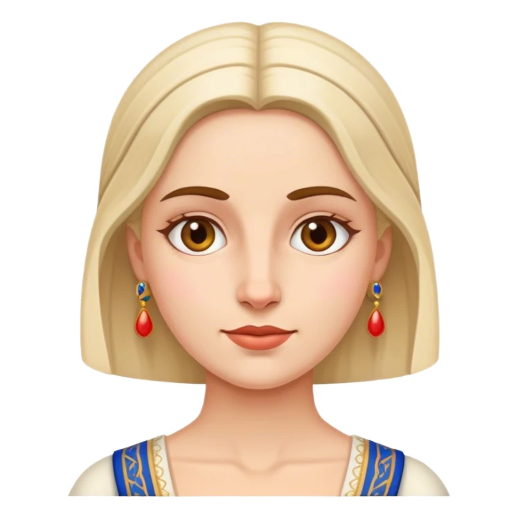 traditional european woman sticker