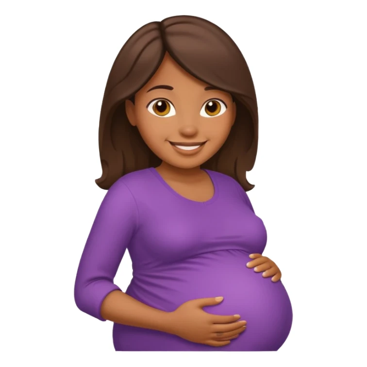 pregnant woman  medium brown skinemoji sticker