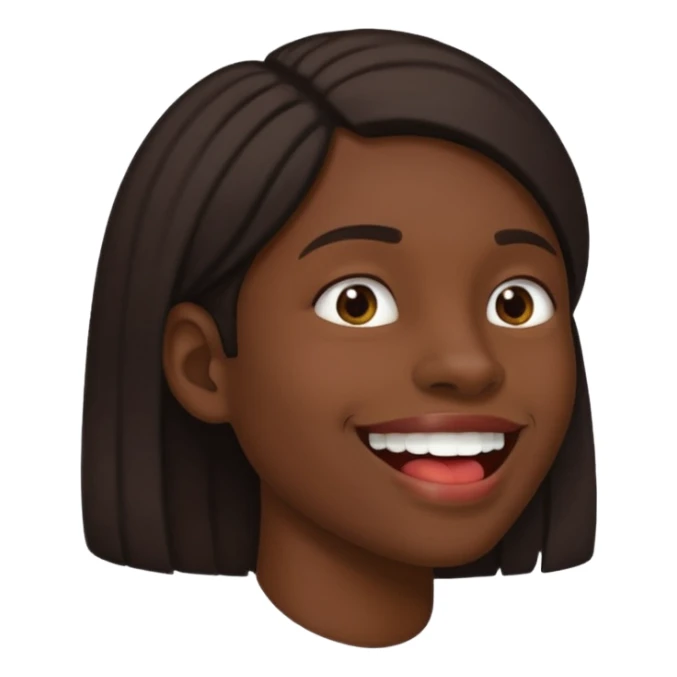 Tête de profil, et qui fait chute en montrant sa bouche sticker