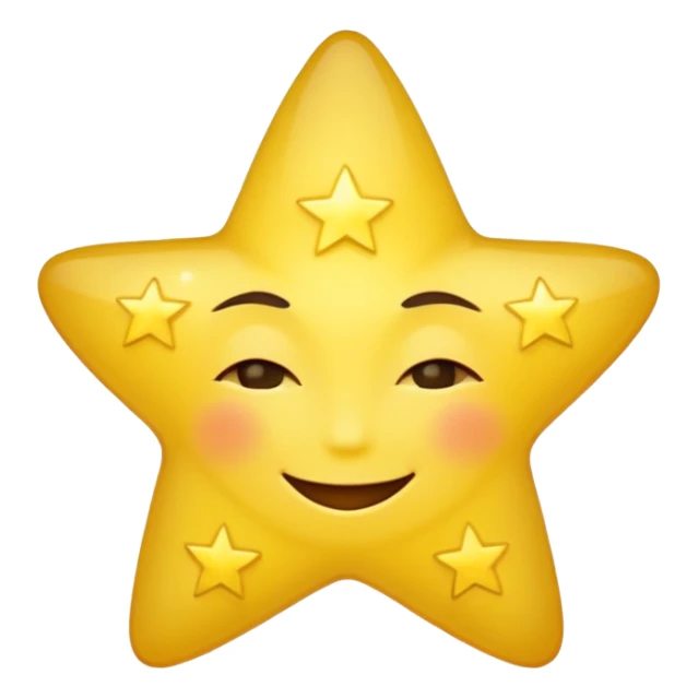 A star emoji smiling softly and eyes closed sticker