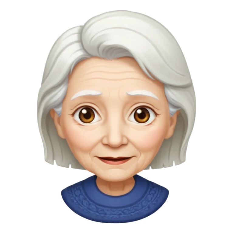 She was an old lady, about 80 years old sticker