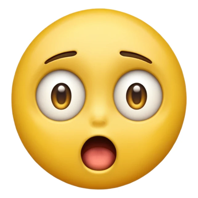 yellow emoji face extreme shocked sticker