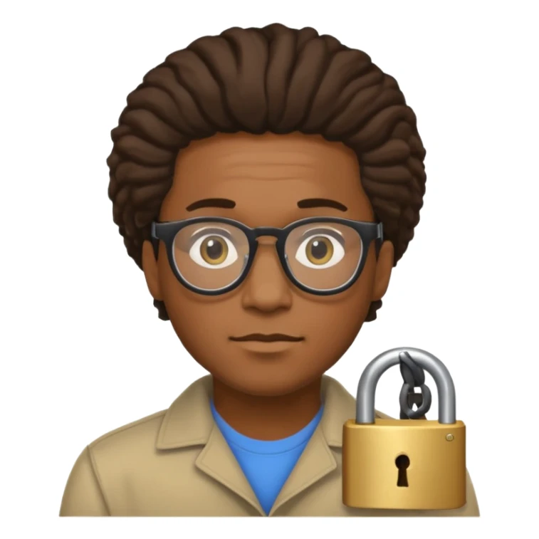 Un homme noir avec de lunettes et des locks sticker