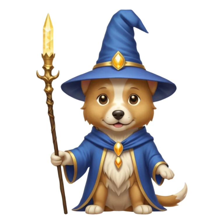 Dog wizard sticker