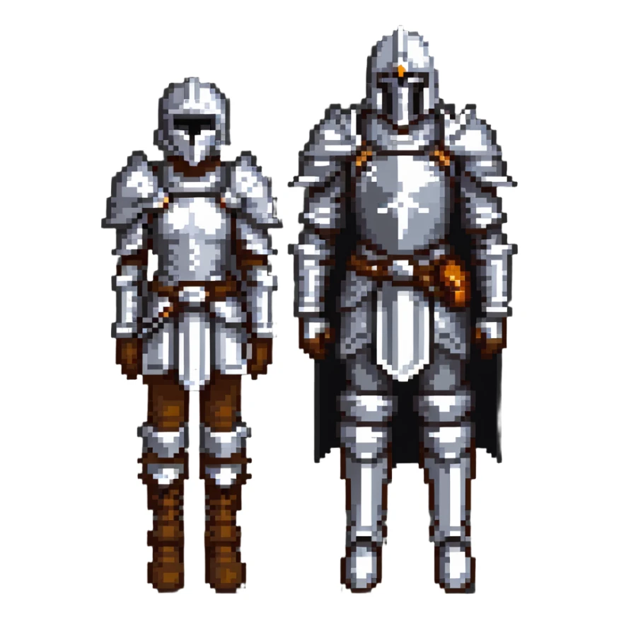 full mythril armor set, fantasy plate mail, complete set with helmet, chestplate, gauntlets, and boots sticker