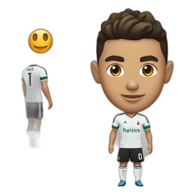 Ronaldo qui tient un maillot  avec écrit "maeva" dessus sticker