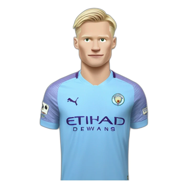 Erling Haaland a Manchester city sticker