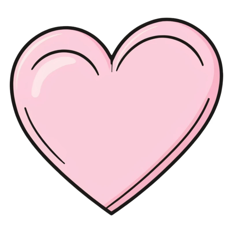 pastel pink heart and pastel pink sparkles sticker