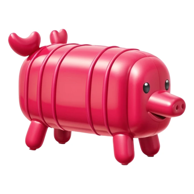   jeff koons style inflatable abstract SPAM MEAT sculpture  sticker