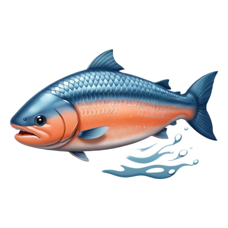 salmon struggling to swim sticker