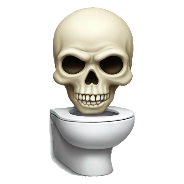 skibidi toilet skull sticker