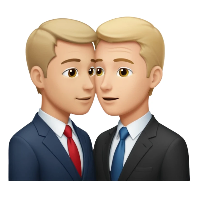 two business man telling secretsto eachother sticker