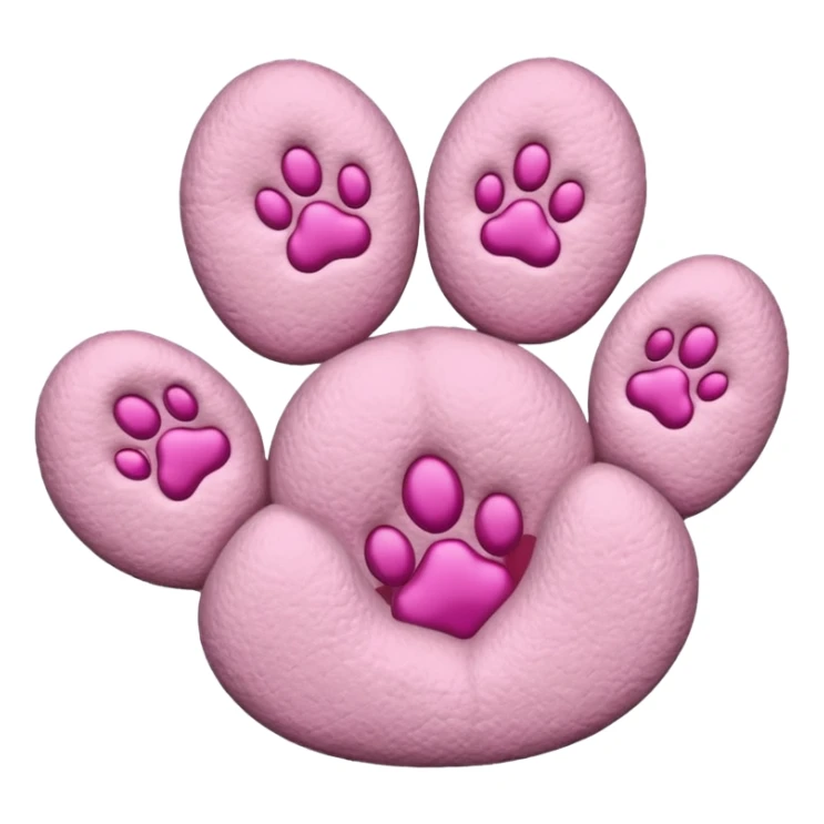 pink puppy paw print sticker