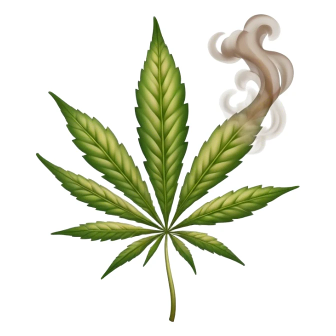 Blunt of weed with smoke coming off of it  sticker