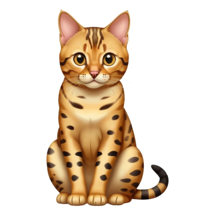 Bengal cat full body sitting sticker