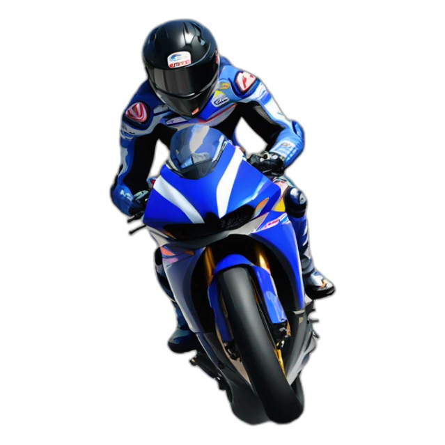 Racing driver on Yamaha tracer 9 in cornering position sticker