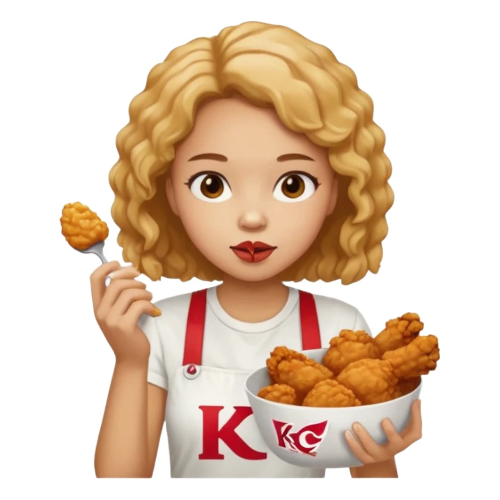 a oversized kfc lover girl sticker