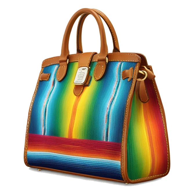 Realistic dooney and Bourke serape pattern satchel purse. sticker